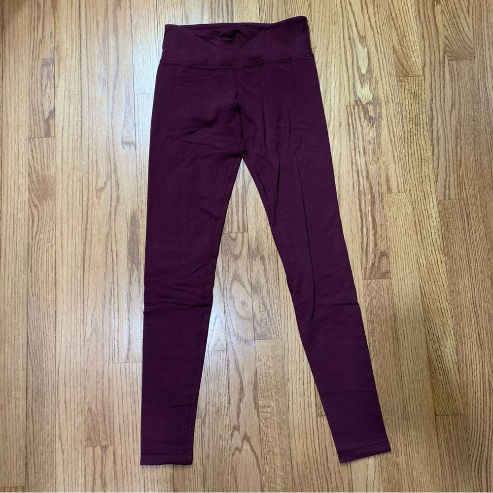 Lululemon Vintage Mid-Rise Full Length Leggings - Burgundy - Size 6
